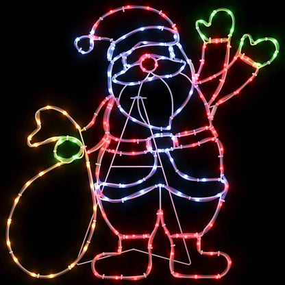 Luce Babbo Natale Multicolore 58.5 x 60 x 1.3 cm Ferro | homemem39