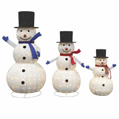 Famiglia di Pupazzi di Neve di Natale 3 pcs Bianco caldo | homemem39