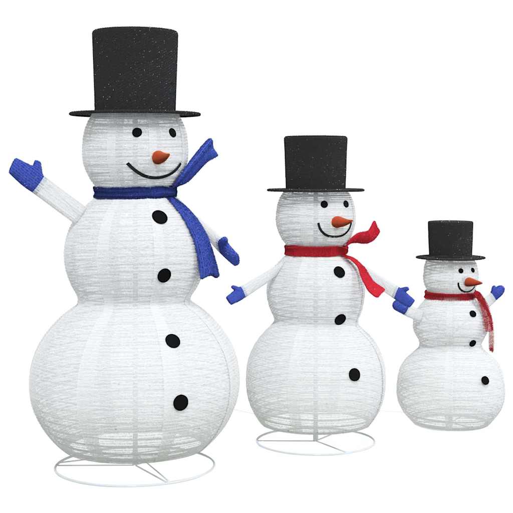 Famiglia di Pupazzi di Neve di Natale 3 pcs Bianco caldo | homemem39