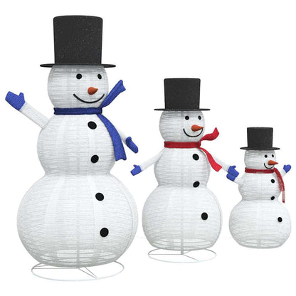 Famiglia di Pupazzi di Neve di Natale 3 pcs Bianco caldo | homemem39