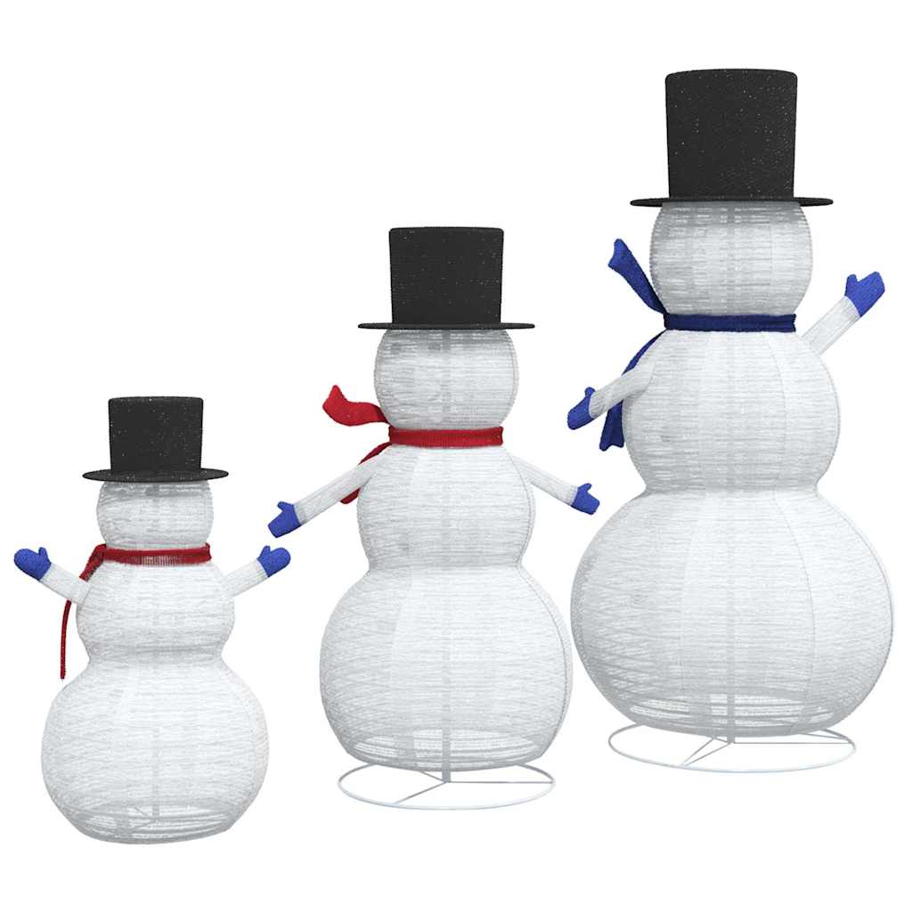 Famiglia di Pupazzi di Neve di Natale 3 pcs Bianco caldo | homemem39