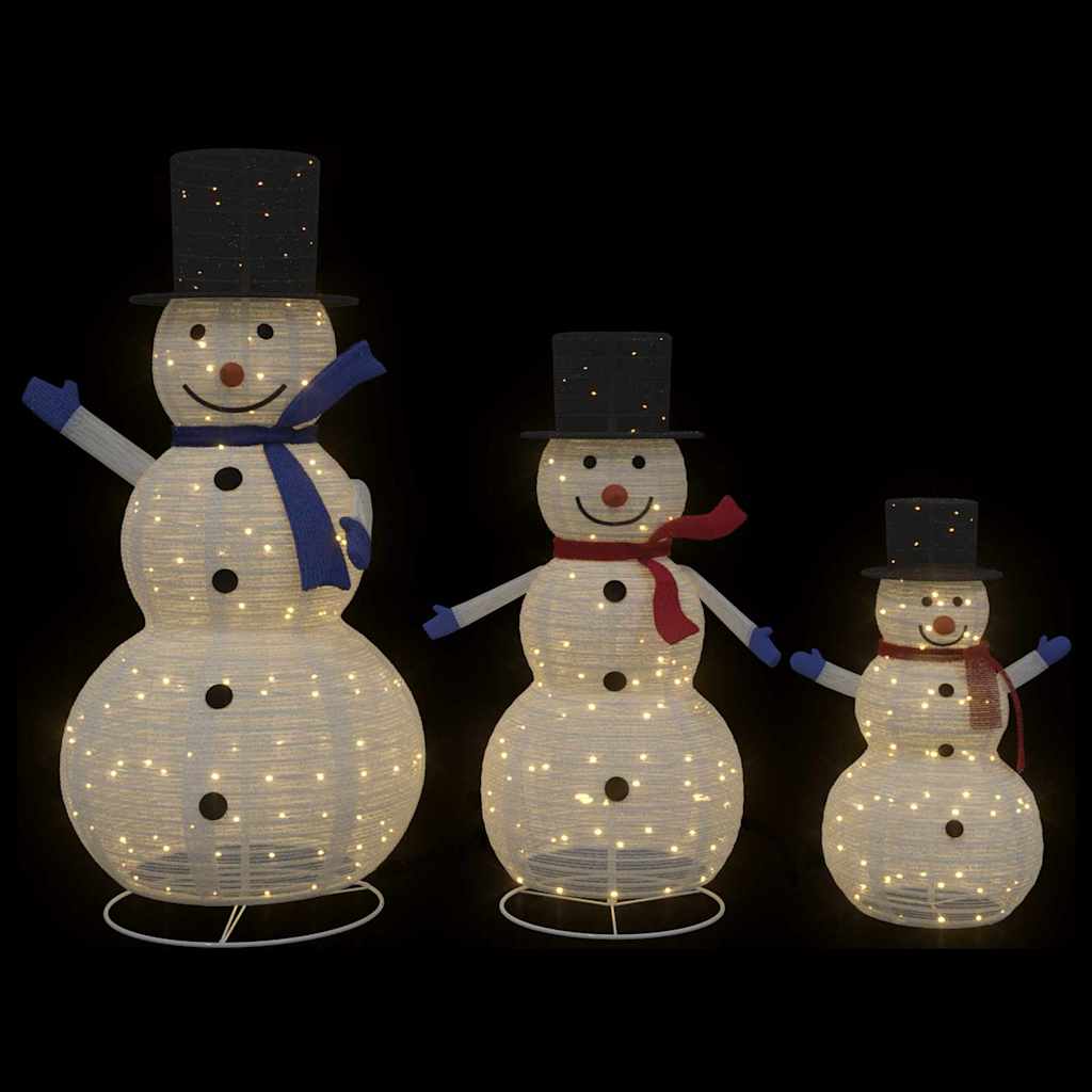 Famiglia di Pupazzi di Neve di Natale 3 pcs Bianco caldo | homemem39