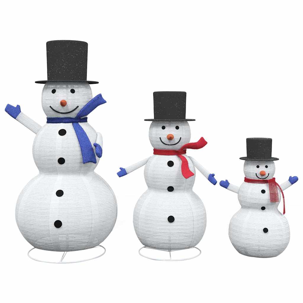 Famiglia di Pupazzi di Neve di Natale 3 pcs Bianco caldo | homemem39