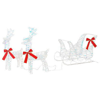 Slitta trainata da renna Bianco caldo 30 x 12 x 54,5 cm PET | homemem39