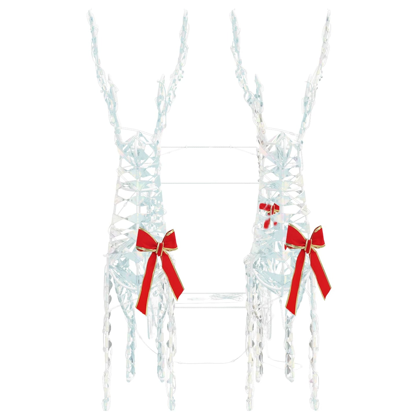Slitta trainata da renna Bianco caldo 30 x 12 x 54,5 cm PET | homemem39