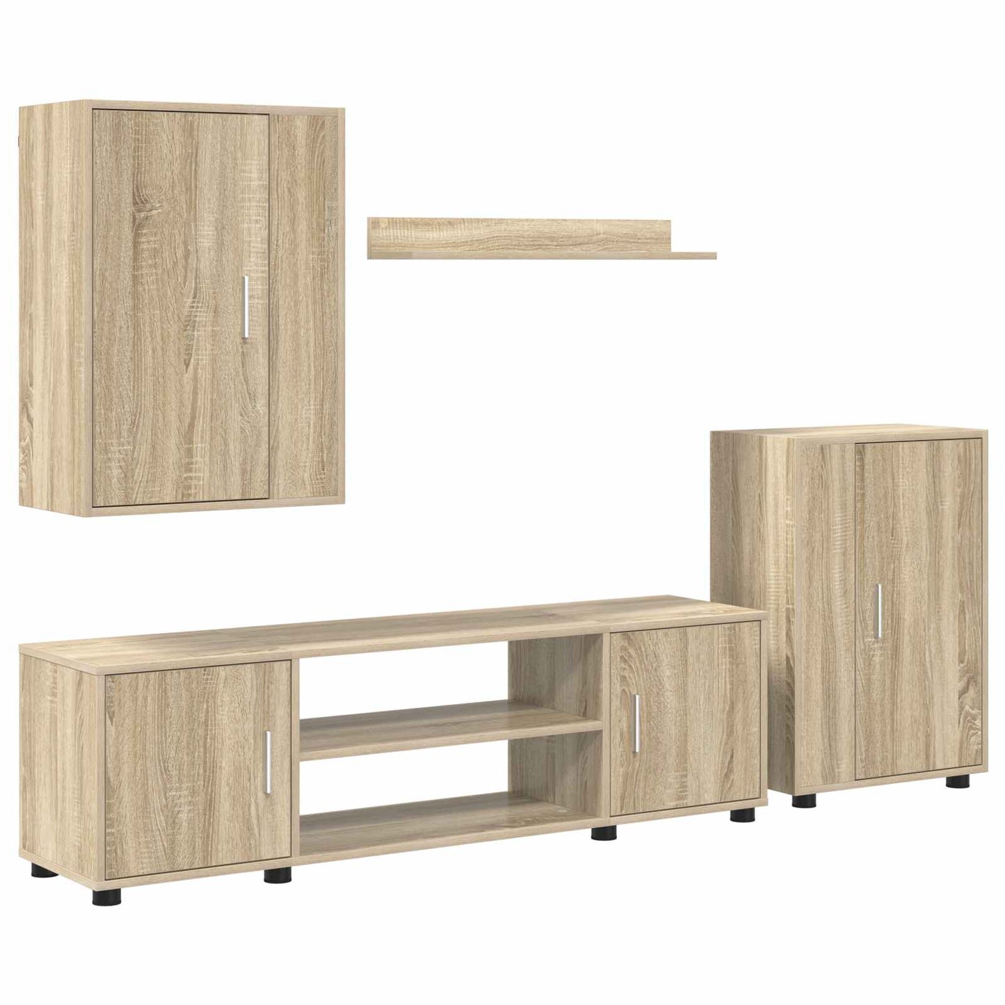 Set mobile TV 4 pcs Rovere Sonoma Legno multistrato