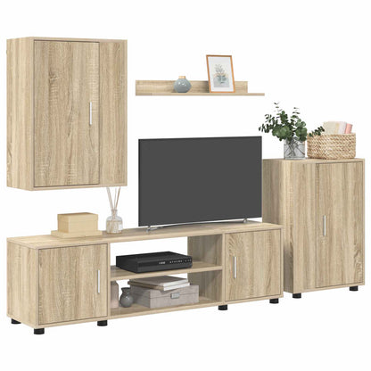 Set mobile TV 4 pcs Rovere Sonoma Legno multistrato