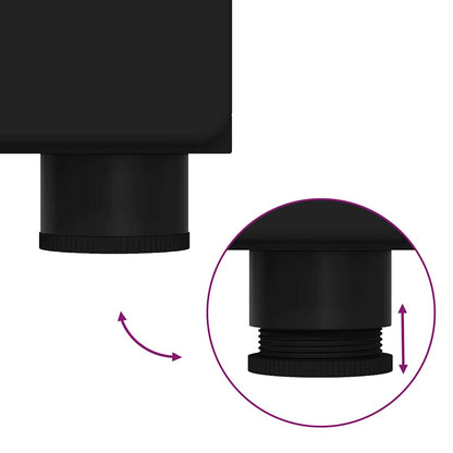 Credenza con porta Nero 60 x 35 x 182 cm Legno multistrato