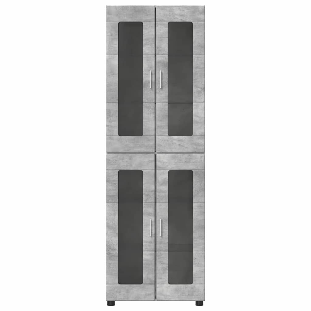 Credenza con lo scaffale FLORIN Grigio cemento 60 x 35 x 182 cm