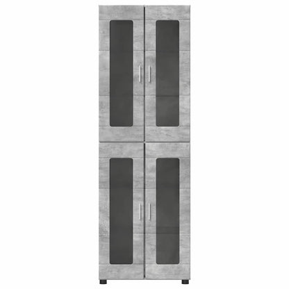 Credenza con lo scaffale FLORIN Grigio cemento 60 x 35 x 182 cm