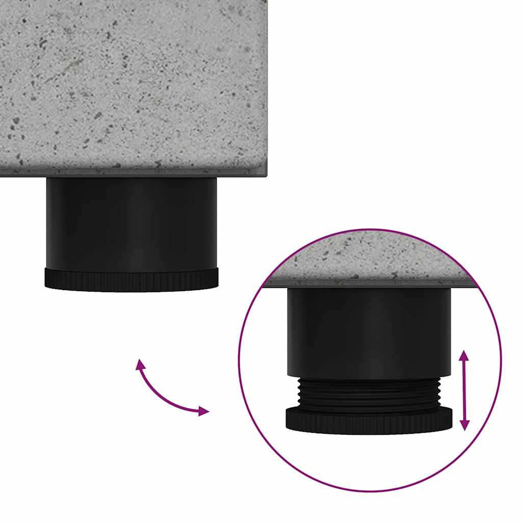 Credenza Grigio cemento 60 x 35 x 182 cm Legno multistrato