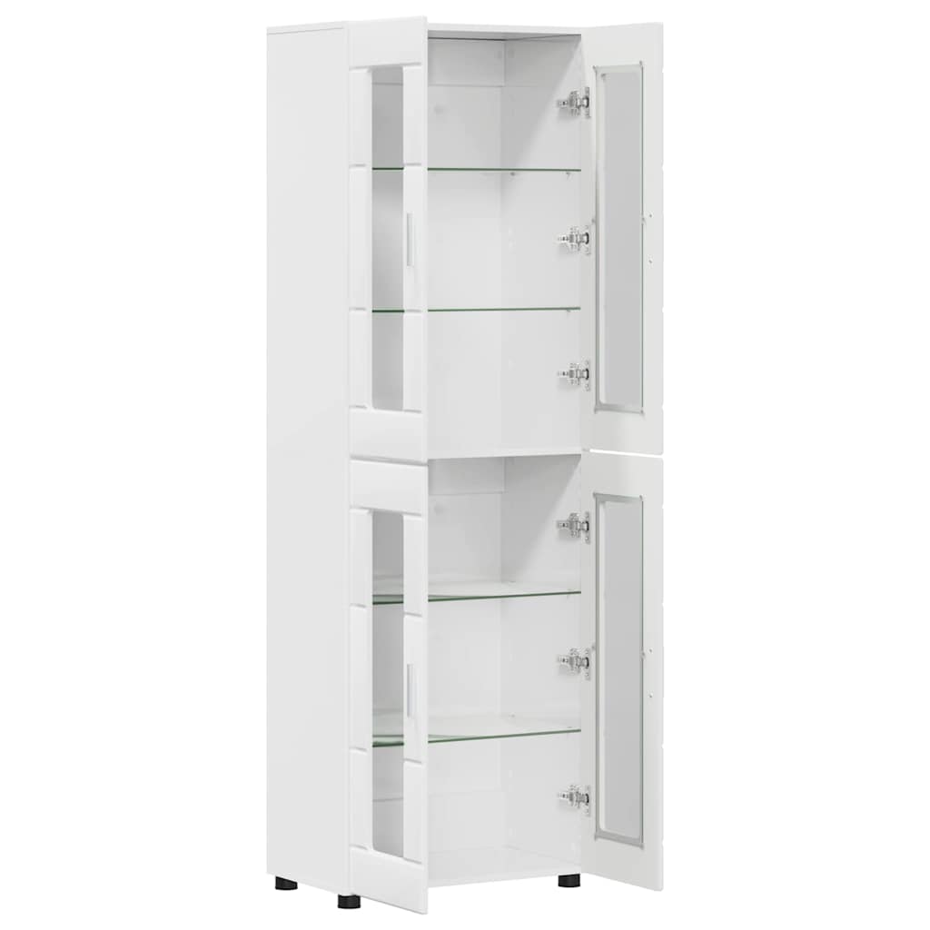 Credenza con lo scaffale FLORIN Bianco Lucido 60 x 35 x 182 cm