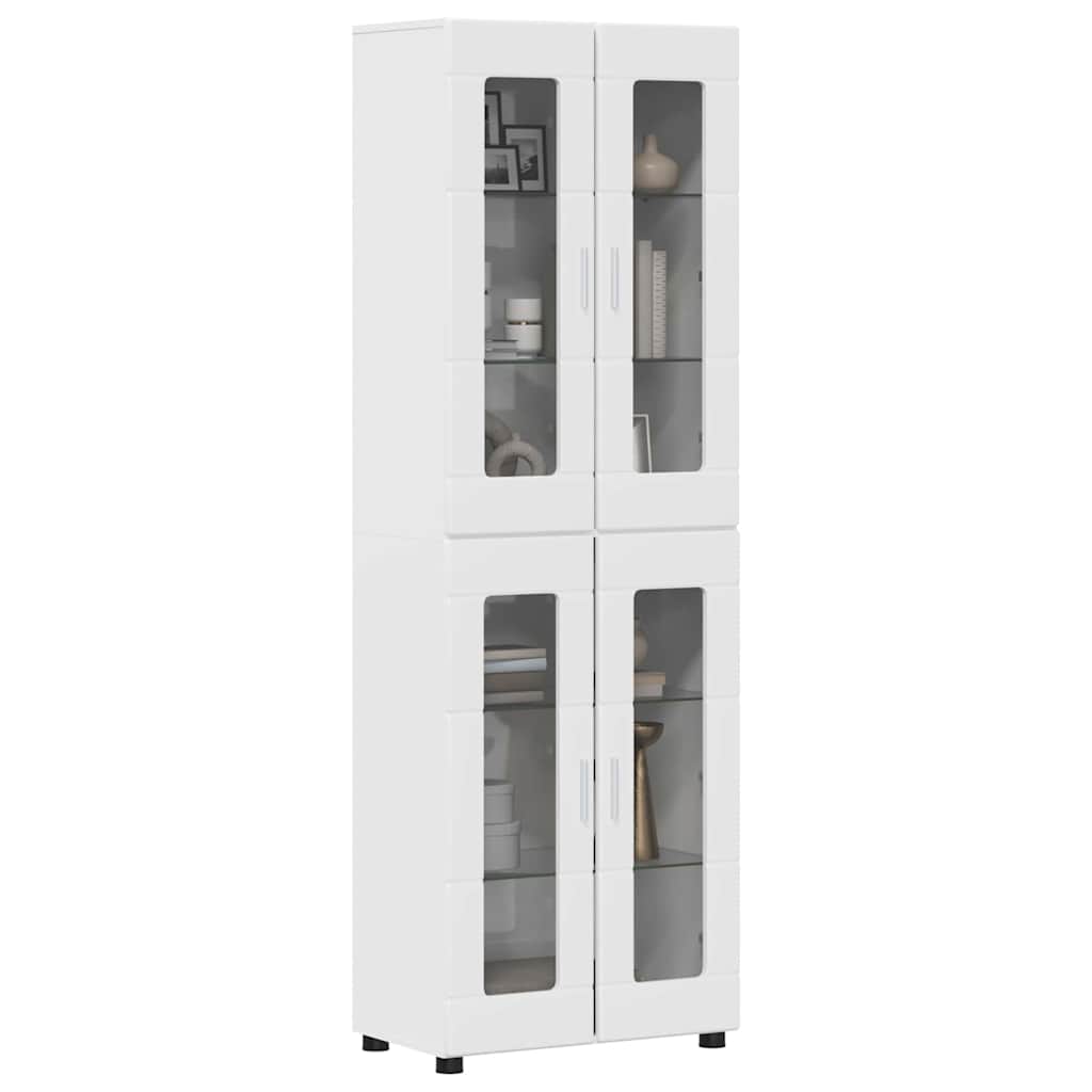 Credenza con lo scaffale FLORIN Bianco Lucido 60 x 35 x 182 cm