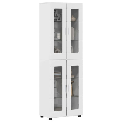 Credenza con lo scaffale FLORIN Bianco Lucido 60 x 35 x 182 cm