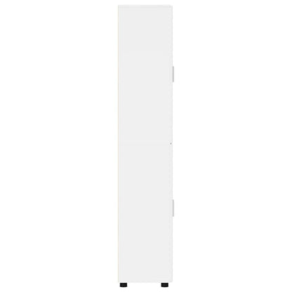 Credenza Bianco Lucido 60 x 35 x 182 cm Legno multistrato