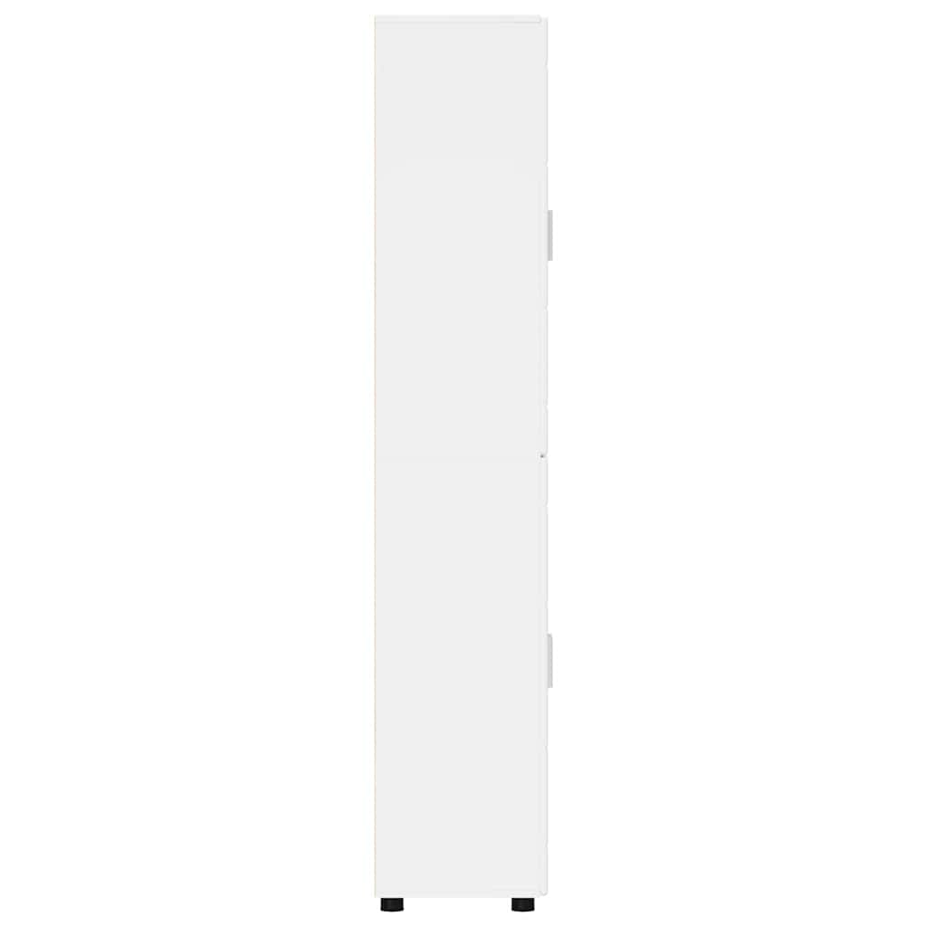 Credenza con lo scaffale FLORIN Bianco Lucido 60 x 35 x 182 cm