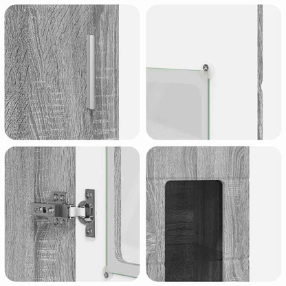 Credenza Grigio Sonoma 60 x 35 x 182 cm Legno multistrato