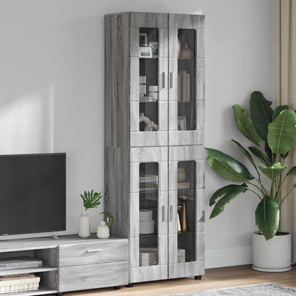 Credenza con lo scaffale FLORIN Grigio Sonoma 60 x 35 x 182 cm