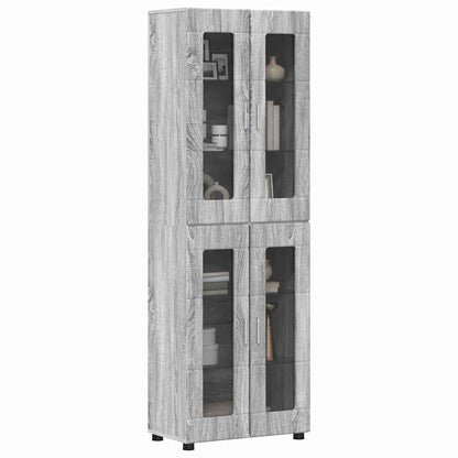 Credenza con lo scaffale FLORIN Grigio Sonoma 60 x 35 x 182 cm