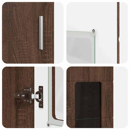 Credenza Rovere Marrone 60 x 35 x 182 cm Legno multistrato