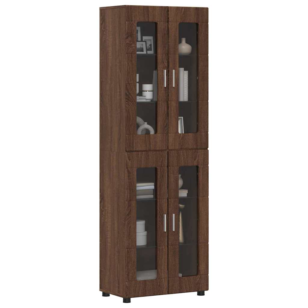 Credenza con lo scaffale FLORIN Rovere Marrone 60 x 35 x 182 cm