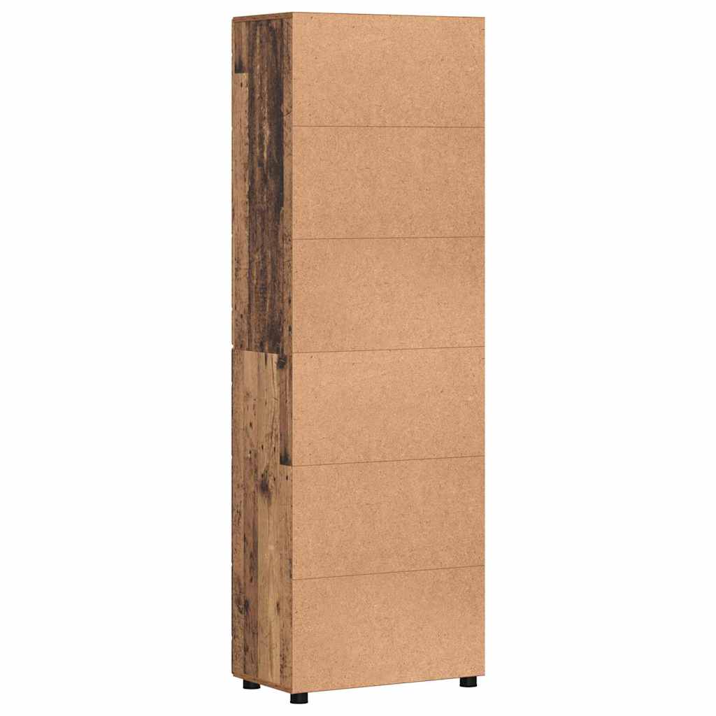 Credenza con lo scaffale FLORIN Legno vecchio 60 x 35 x 182 cm