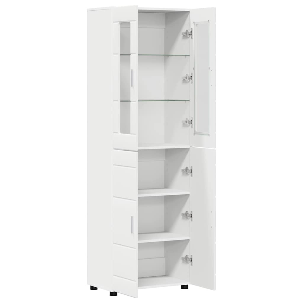Credenza con porta Bianco 60 x 35 x 182 cm Legno multistrato