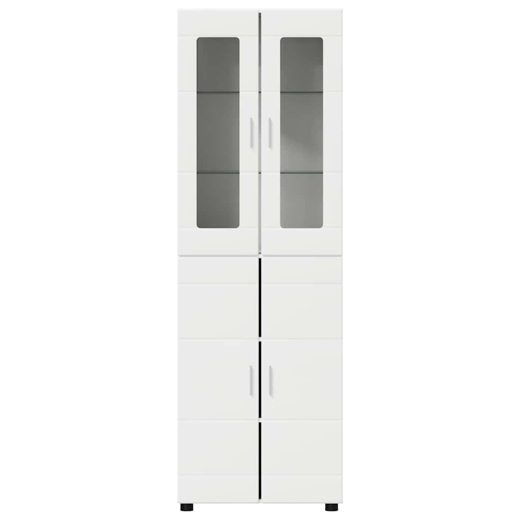 Credenza con porta Bianco 60 x 35 x 182 cm Legno multistrato