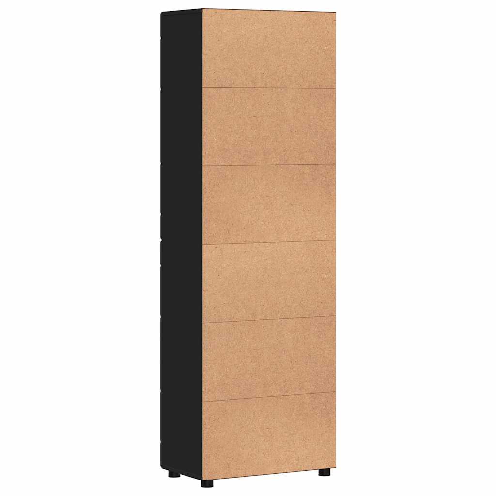 Credenza FLORIN Nero 60 x 35 x 182 cm Legno multistrato