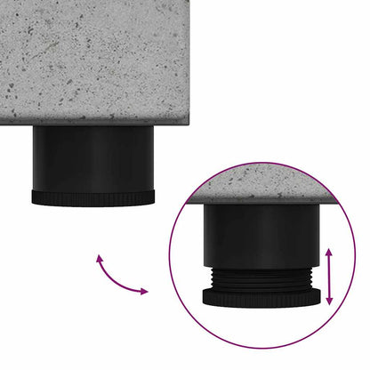 Credenza Grigio cemento 60 x 35 x 182 cm Legno multistrato