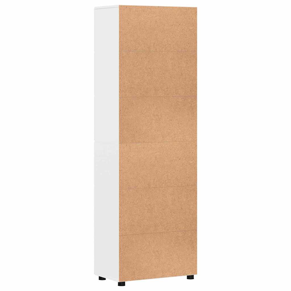 Credenza con lo scaffale FLORIN Bianco Lucido 60 x 35 x 182 cm