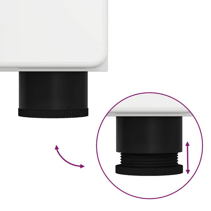 Credenza Bianco Lucido 60 x 35 x 182 cm Legno multistrato