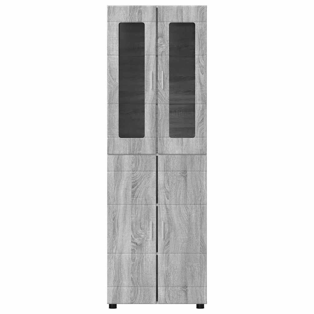 Credenza con lo scaffale FLORIN Grigio Sonoma 60 x 35 x 182 cm