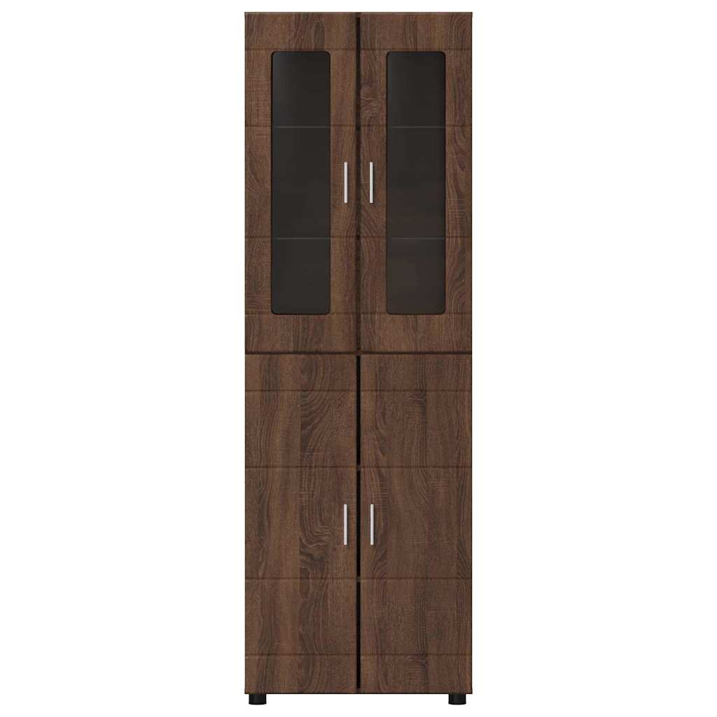 Credenza Rovere Marrone 60 x 35 x 182 cm Legno multistrato