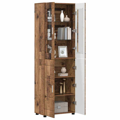 Credenza con lo scaffale FLORIN Legno vecchio 60 x 35 x 182 cm
