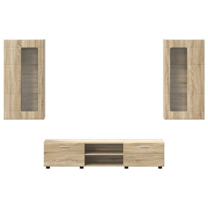 Set mobile TV FLORIN 3 pcs Rovere Sonoma Legno multistrato | homemem39