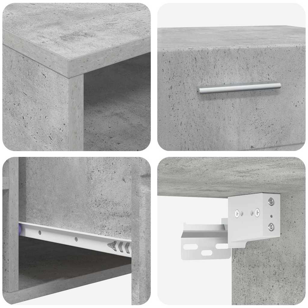 Set mobile TV FLORIN 3 pcs Grigio cemento Legno multistrato | homemem39