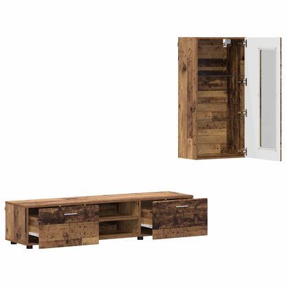 Set mobile TV FLORIN 3 pcs Legno vecchio Legno multistrato