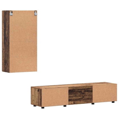 Set mobile TV con cassetto Legno vecchio Legno multistrato