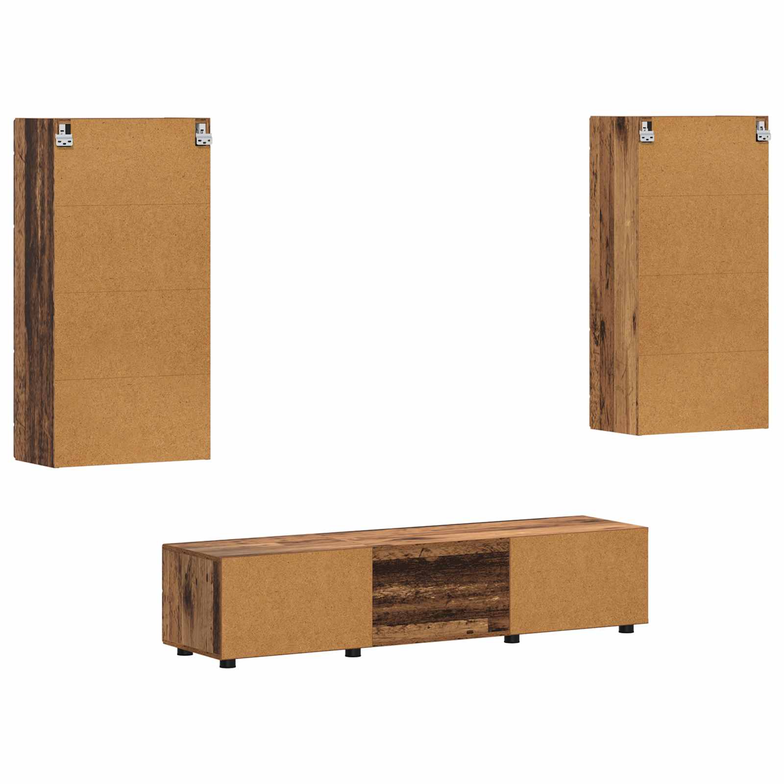 Set mobile TV FLORIN 3 pcs Legno vecchio Legno multistrato | homemem39