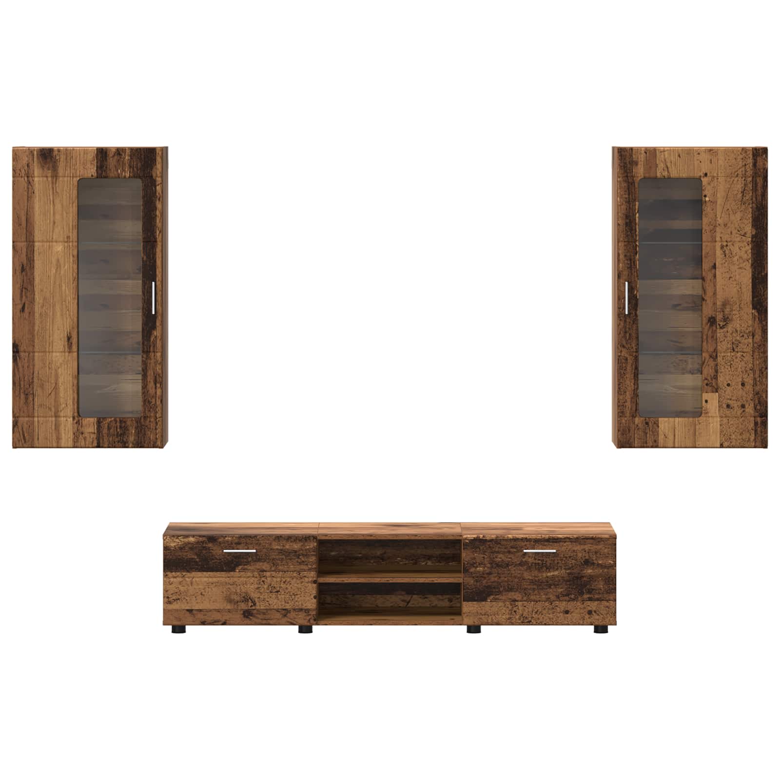 Set mobile TV FLORIN 3 pcs Legno vecchio Legno multistrato | homemem39