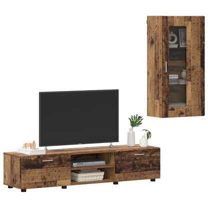 Set mobile TV con cassetto Legno vecchio Legno multistrato