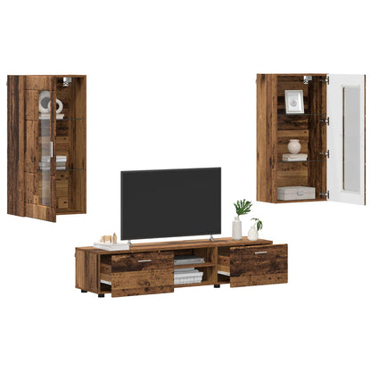 Set mobile TV FLORIN 3 pcs Legno vecchio Legno multistrato | homemem39