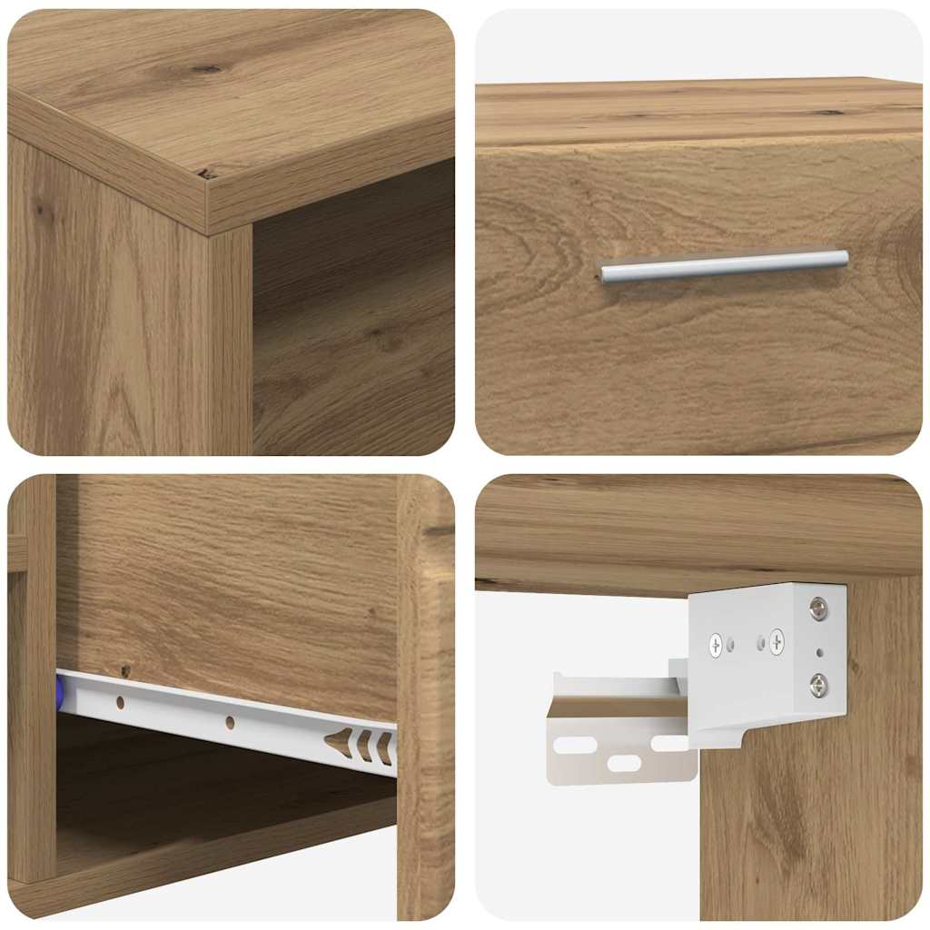 Set mobile TV FLORIN 3 pcs Rovere artigianale Legno multistrato