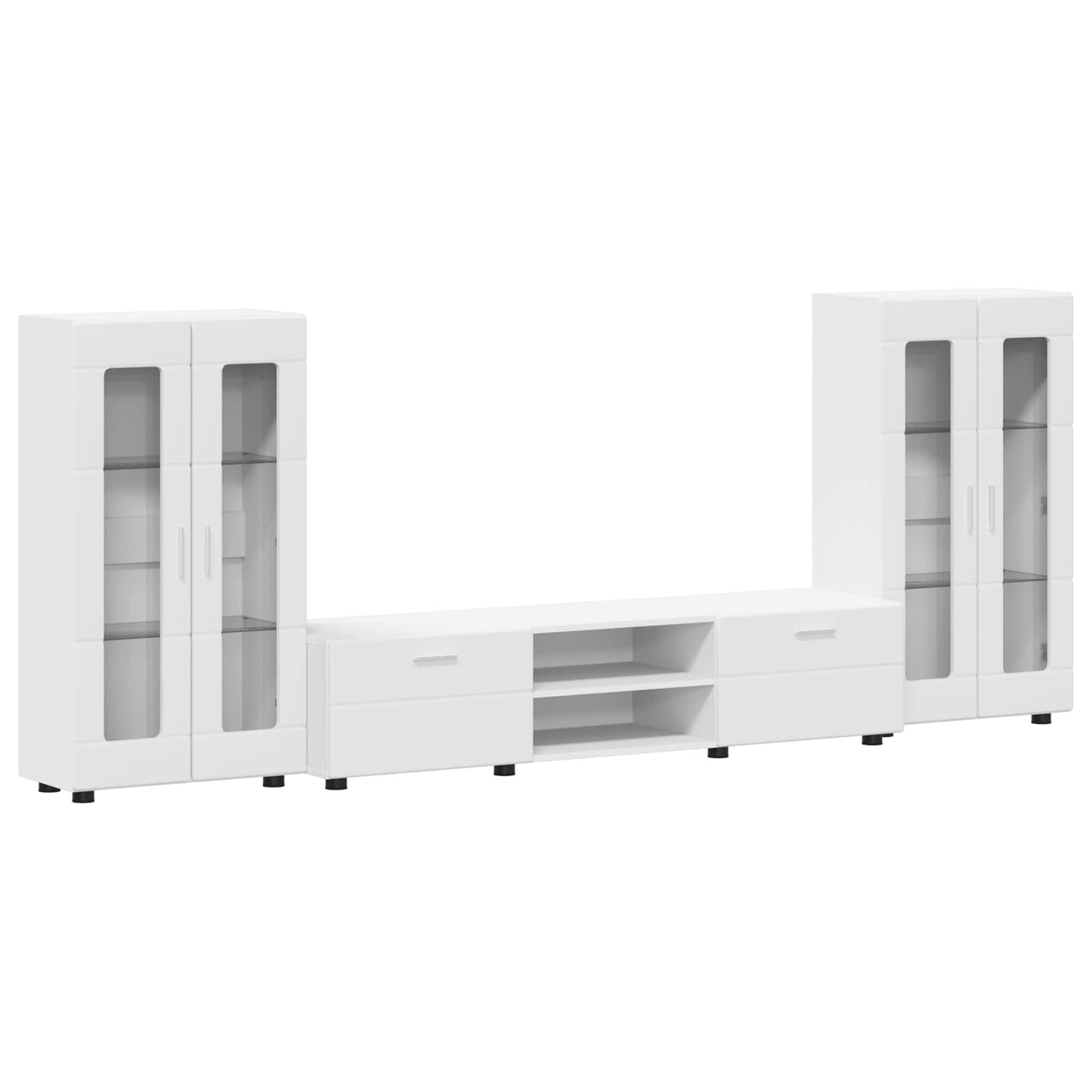 Set mobile TV con porta FLORIN 3 pcs Bianco Legno multistrato | homemem39