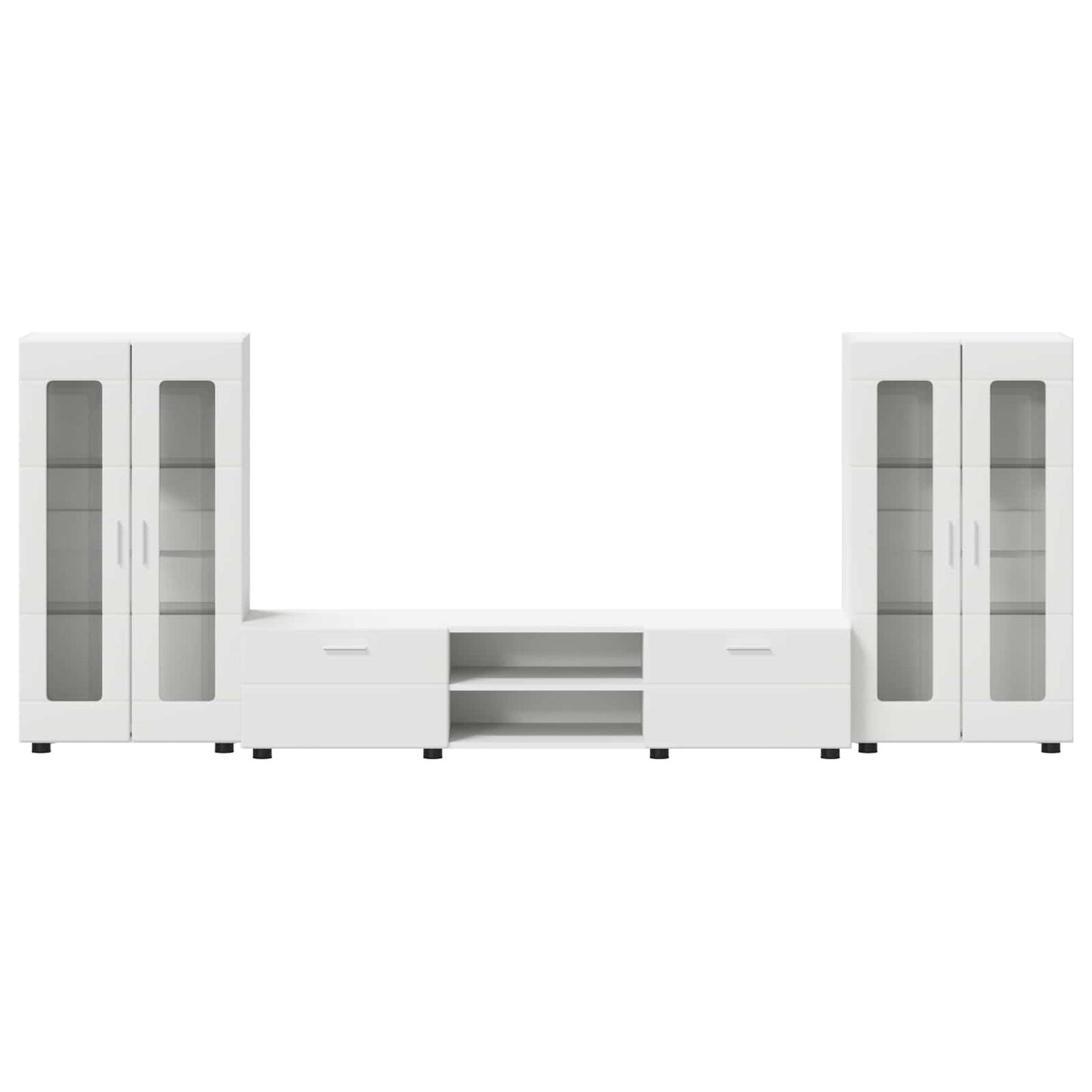 Set mobile TV con porta FLORIN 3 pcs Bianco Legno multistrato | homemem39