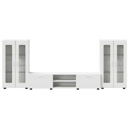 Set mobile TV con porta FLORIN 3 pcs Bianco Legno multistrato | homemem39
