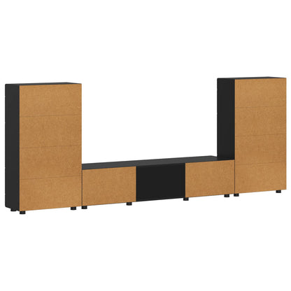 Set mobile TV FLORIN 3 pcs Nero Legno ingegnerizzato