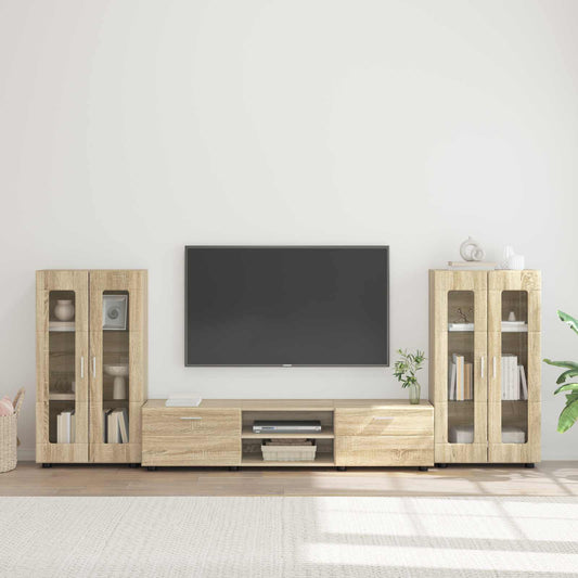 Set mobile TV FLORIN 3 pcs Rovere Sonoma Legno multistrato | homemem39