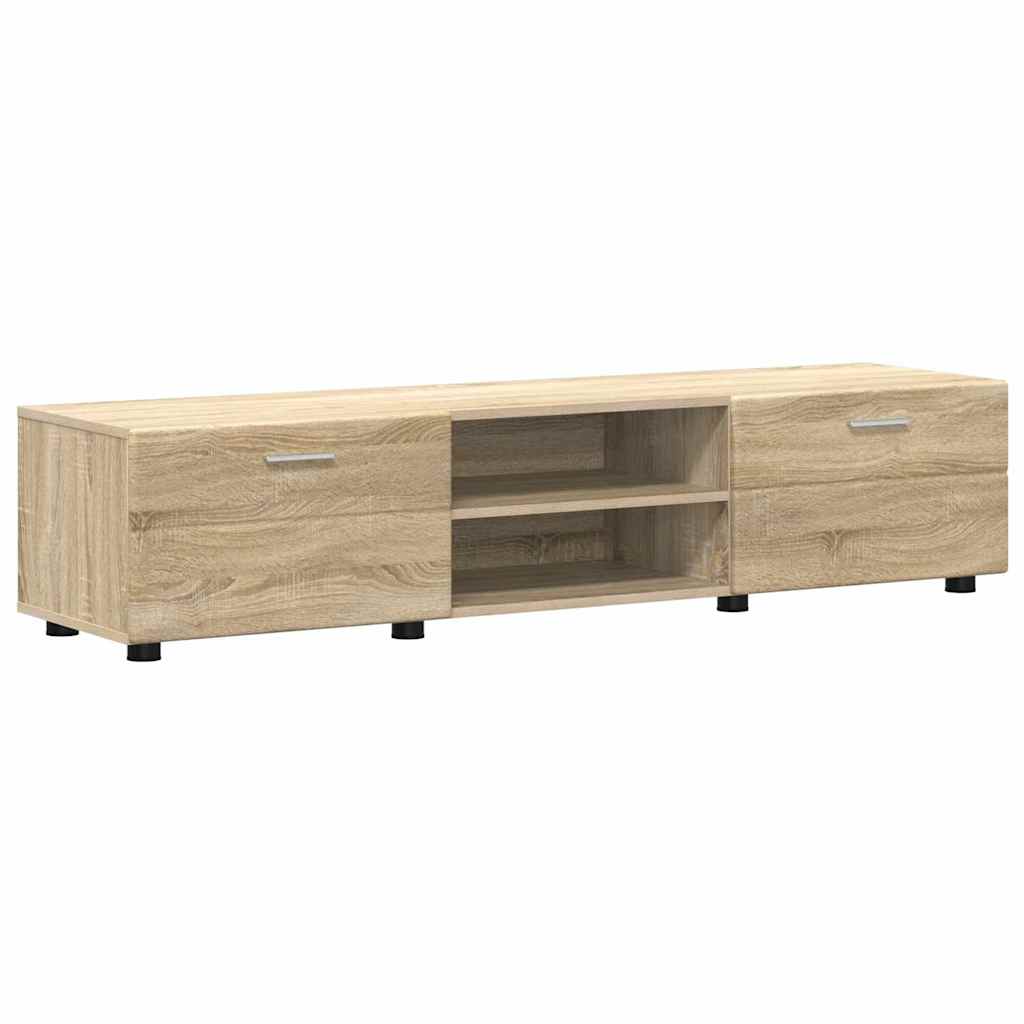 Set mobile TV con cassetto Rovere Sonoma Legno multistrato
